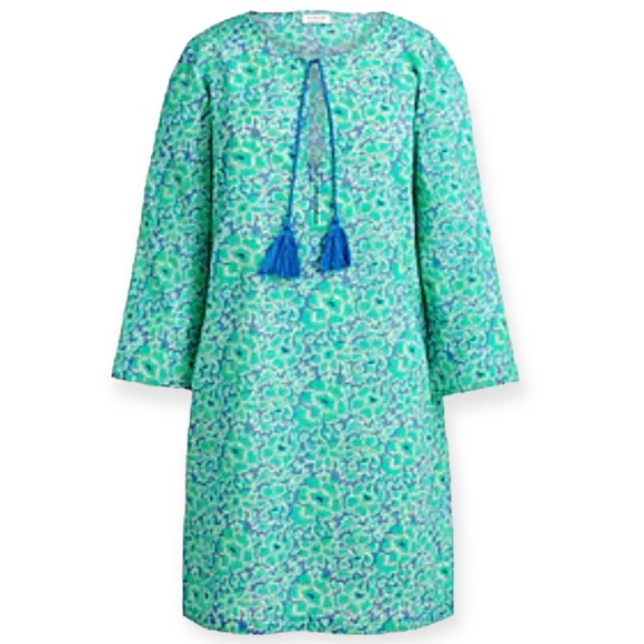 J. CREW Swimsuit Coverup Brilliant Ocean Bright Print Beach Tunic NWT - Picture 6 of 6